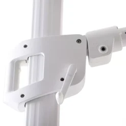 Ombrellone decentrato quadrato in alluminio con base (3 x 3 m) Elyra Bianco