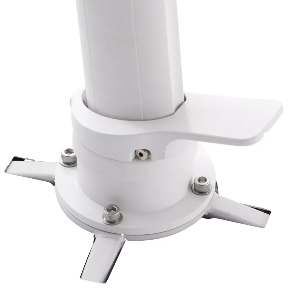 Ombrellone decentrato rettangolare in alluminio con base (3 x 4 m) Elyra Bianco