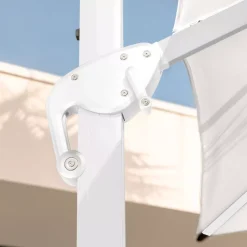 Ombrellone rettangolare alluminio (4 x 3m) Yucatan Bianco