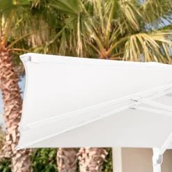 Ombrellone rettangolare alluminio (4 x 3m) Yucatan Bianco