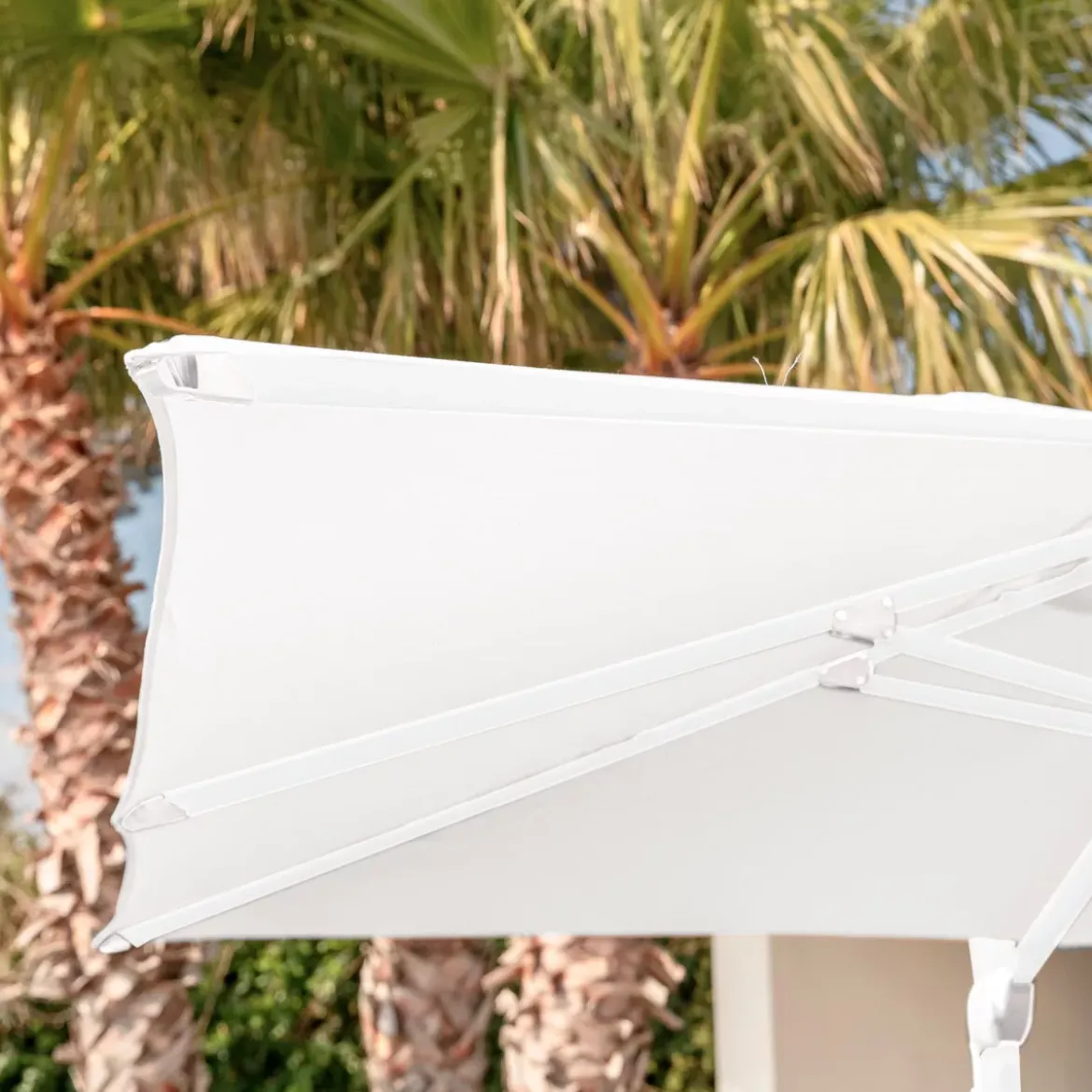 Ombrellone rettangolare alluminio (4 x 3m) Yucatan Bianco