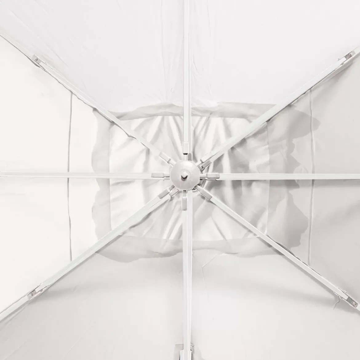 Ombrellone rettangolare alluminio (4 x 3m) Yucatan Bianco
