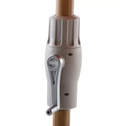 Ombrellone rotondo in alluminio (D3,3 m) Elyra effetto legno e Bianco