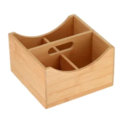 Organizzatore per il bagno con 4 scomparti e manico in bambù Instant Naturale