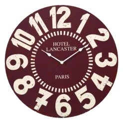 Orologio da parete legno (38 cm) Vintage Hôtel Rosso
