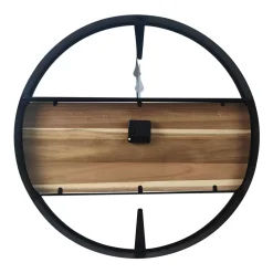 Orologio da parete legno e metallo (D57 cm) Nya Nero