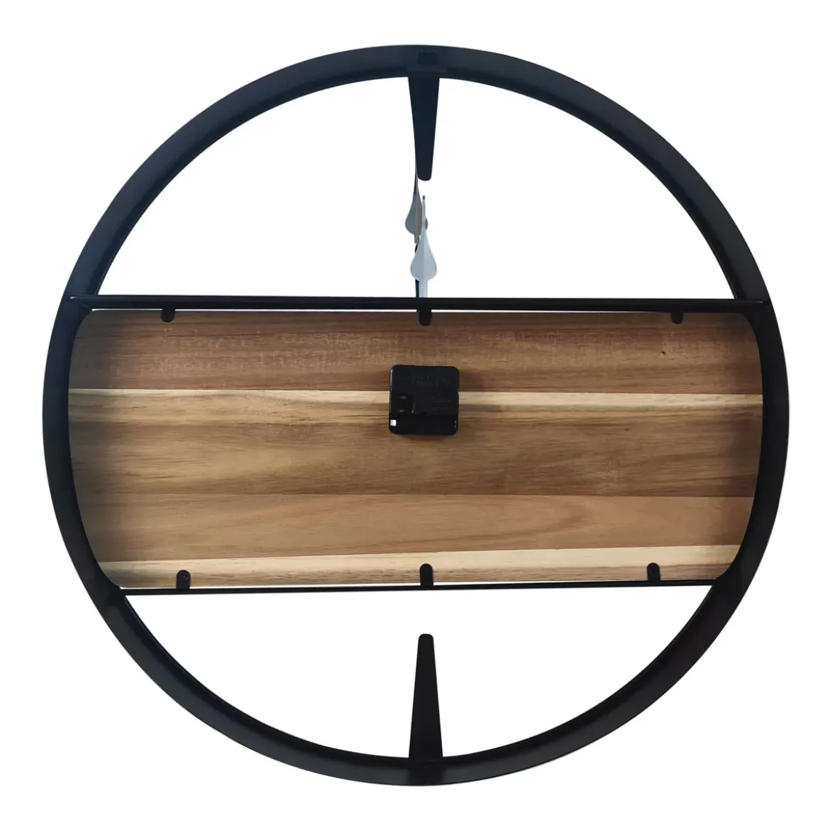 Orologio da parete legno e metallo (D57 cm) Nya Nero