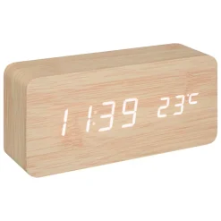 Orologio digitale con sveglia Gamiel legno Naturale