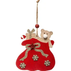 Orso bianco nel suo sacco Rosso
