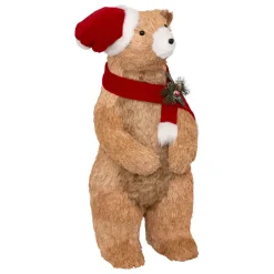 Orso decorativo in legno (H73 cm) Gulliver curioso Marrone chiaro