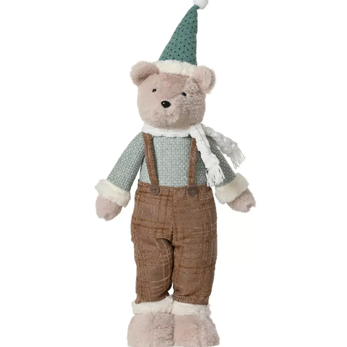 Orso delle nevi (H75 cm) Gabriel Beige e verde chiaro