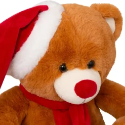 Orso di peluche (H34 cm) Loulou con sciarpa rossa
