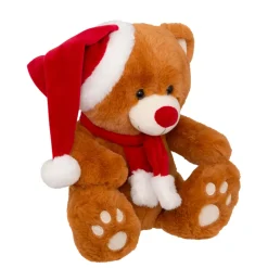 Orso di peluche (H34 cm) Loulou con sciarpa rossa