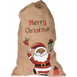 Pacco regalo in tessuto "Merry christmas" Rosso