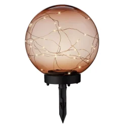 Paletto da giardino solare Crystal 30 LED Arancione