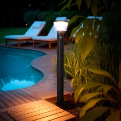 Paletto da giardino solare 40 LED 600 lumen (H94 cm) Orion Grigio antracite