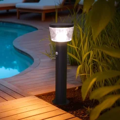 Paletto da giardino solare 40 LED 600 lumen (H54 cm) Orion Grigio antracite