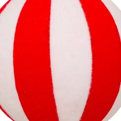 Pallina di Natale (D150 mm) a Righe Rosse e Bianche