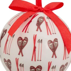 Pallina di natale (D75 mm) Racchetta da sci Rosso e bianco