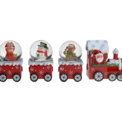 Pallina di neve (H8 cm) Treno di Natale Felice