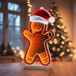 Pan di zenzero luminoso 132 LED (H27 cm) Infinity Multicolore