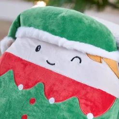 Peluche (H32 cm) Folletto di Natale Allegro Verde