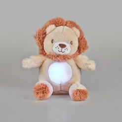 Peluche luce notturna e musicale bimbi Leone Marrone