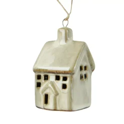 Pendente di Natale in porcellana (H7 cm) Dolce Casa Beige