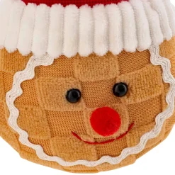 Pendente natalizio (H18 cm) Testa di Pan di Zenzero Caramello