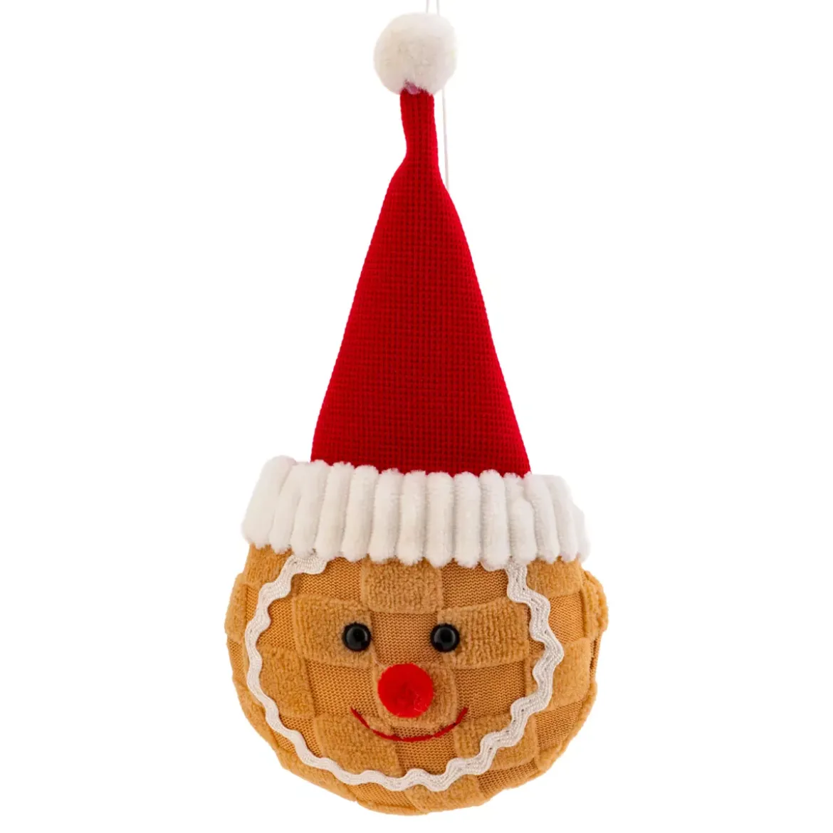 Pendente natalizio (H18 cm) Testa di Pan di Zenzero Caramello