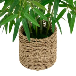 Pianta artificiale con vaso intrecciato (H100 cm) Bambù Ly
