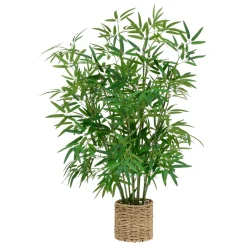 Pianta artificiale con vaso intrecciato (H100 cm) Bambù Ly