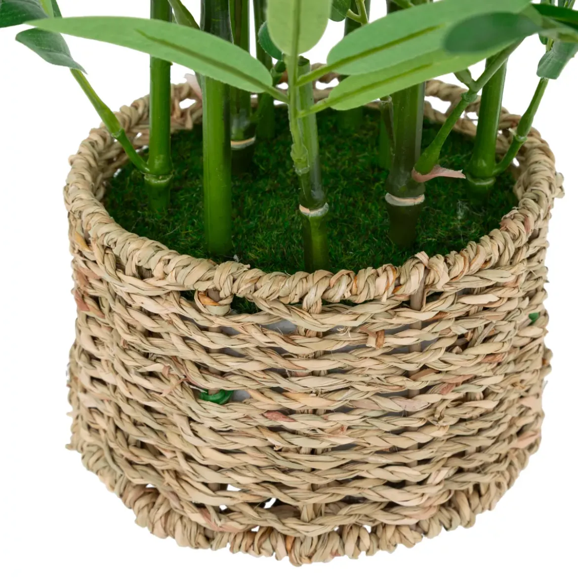 Pianta artificiale in vaso intrecciato (H46 cm) Bambù Ly