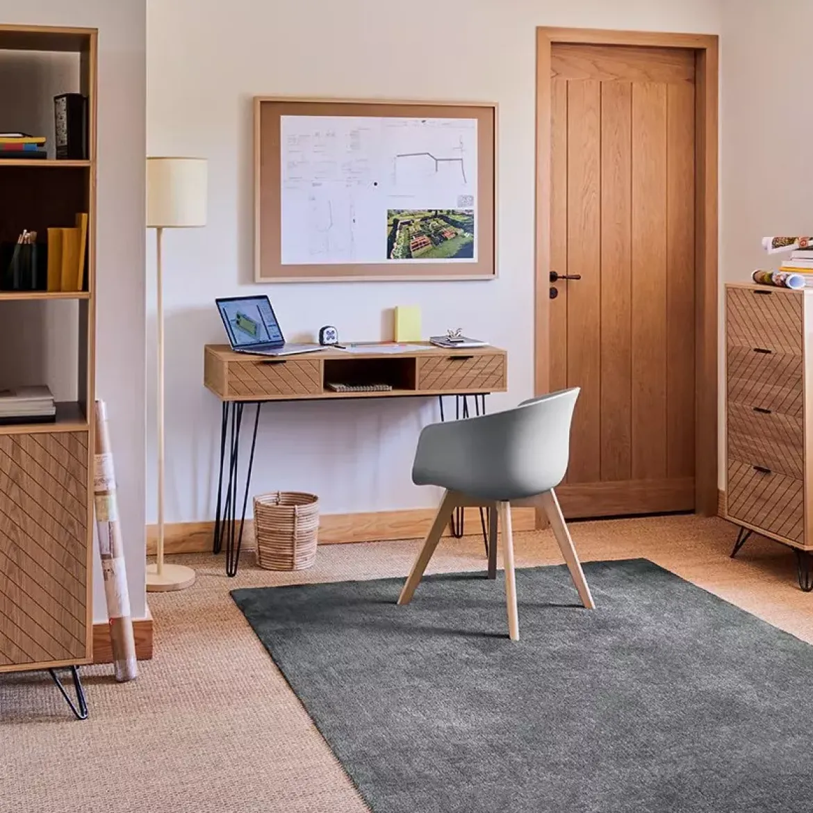 Piantana in legno (H150 cm) Della Beige