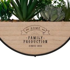 Piante artificiali da appendere supporto di legno (D20 cm) Family production