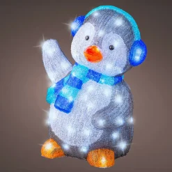 Pinguino luminoso 70 LED (H64 cm) Frizmo Bianco freddo