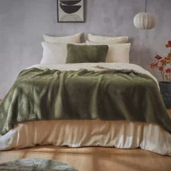 Piumino in finta pelliccia (90 x 220 cm) Finn Verde kaki