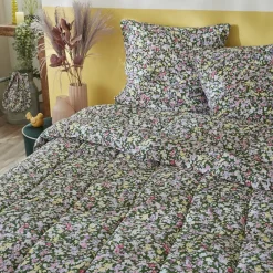 Piumino stampato temperato (140 x 200 cm) e una federa in cotone Myosotis Multicolore