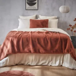 Piumone in finta pelliccia (90 x 220 cm) Finn Terracotta