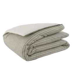 Piumone reversibile in cotone testurizzato e percalle (90 x 220 cm) Alice Verde