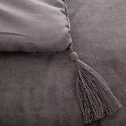 Piumotto velluto (80 x 180 cm) Slow Grigio