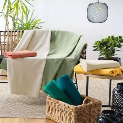 Plaid (240 cm) Lucile Blu