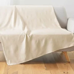 Plaid (240 cm) Lucile Ecru