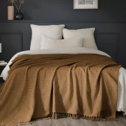 Plaid cotone (180 x 220 cm) Sixtine Camel