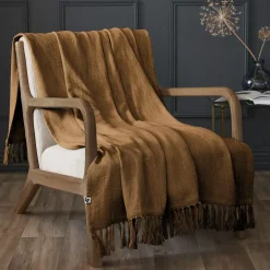 Plaid cotone (130 x 160 cm) Sixtine Camel