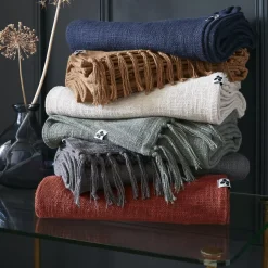 Plaid cotone (180 x 220 cm) Sixtine Blu notte
