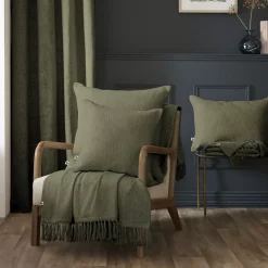 Plaid cotone (180 x 220 cm) Sixtine Verde rosmarino