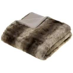 Plaid ecopelliccia (160 cm) Grizzly Beige