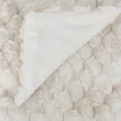 Plaid ecopelliccia (120 x 160 cm) Adriel Beige