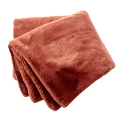 Plaid in finta pelliccia (140 x 200 cm) Finn Terracotta
